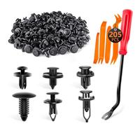 SANTUO 205Pcs Car Trim Clips Set, 200Pcs Car Clips and 5pcs Trim Removal Tools, 6 Types Plastic Rivets, Car Body Trim Clips for Car Door Trim Bumper Panel Fender GM Ford Toyota Honda Chrysler