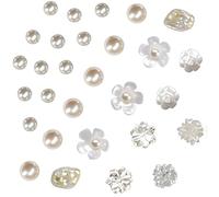 SANTUO 26Pcs Wedding Pearl Flower Shoe Charms for Jibbitz Crocs Clog Charms DIY Pearl Shoes Decorations for Adult Women Girls Shoes Clog Sandals Wedding Birthday Party Gift