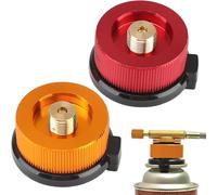 SANTUO 2Pcs Gas Adaptor Portable Refill Adapter Stove Connector for Camping Stove and Camping Butane Canister to Screw Gas Cartridge