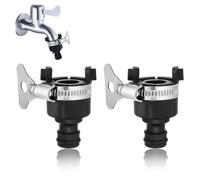 SANTUO 2pcs Universal Hose Tap Connector 16mm Indoor and Outdoor Rubber Universal Tap Connector for Hose Pipe Garden Connector Kitchen Bathroom