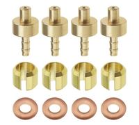 SANTUO 4 Sets Bicycle Brake Hope Olive Insert Bike Brake Hose Connectors for Mountain Bike Disc Brakes Compatible with Hope Brake Hoses Mountain Bike Disc Brake Olive and Insert Pack Brake Line Olive