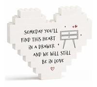 SANTUO Building Block Plaque,Romantic I Love You Gift for Him/Her, Thoughtful Wedding Anniversary, Christmas and Birthday Present, Valentine's Day Unique Keepsake Couple Gift