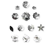 SANTUO Croc Charms, Crystal Rhinestone Bling Flower Croc Charms, Crocs Jibbitz Shoes Decorations Ideal for women Fits Party Wedding Birthday Daily Occasion