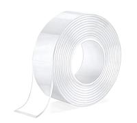 SANTUO Heavy Duty Double Sided Nano Tape, Strong Sticky & Removable Mounting Tape (3m x 2cm x 2mm), Clear Washable Adhesive Tape for Walls, Posters, Pictures, Carpet, Photos Frames