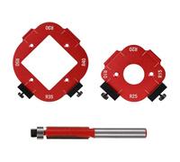 SANTUO Router Template and Jig for Woodworking Aluminum Alloy Radius Guide Set R10 R15 R20 R25 R30 R35 R40 R50 Furniture Making and DIY Projects, for Creating Perfect Radius Edges