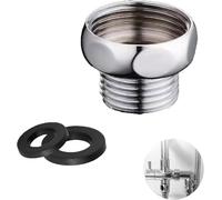 SANTUO Shower Hose Reducer Adaptor Connection G3/4" Female to G1/2" Male Shower Head Adapter Female Hose Connector Chrome with Soft Ring
