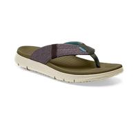 Sanuk Mens Beer Foamie 3 Pt | Flip Flops for Men | Water-Friendly Sandals | Floatable & Lightweight | Cushioned EVA Footbed, Burnt Olive, 7