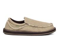 Sanuk Mens Chiba Loafers for Men | Mens Shoes | Slip On Shoes for Men | Men's Slip-on Loafers | Comfort Foam Footbed, Tan, 11 UK