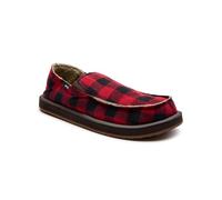 Sanuk Men's Donny Buffalo Chill Loafer Flat, Red, 10 UK