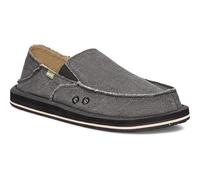 Sanuk Mens Donny Loafers for Men | Mens Shoes | Slip On Shoes for Men | Men's Slip-on Loafers | Memory Foam Footbed, Charcoal, 10 UK