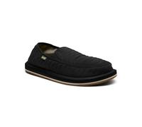 Sanuk Mens Donny Quilted Loafers for Men | Mens Shoes | Slip On Shoes for Men | Men's Slip-on Loafers | Memory Foam Footbed, Black, 6 UK