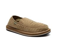 Sanuk Mens Donny Quilted Loafers for Men | Mens Shoes | Slip On Shoes for Men | Men's Slip-on Loafers | Memory Foam Footbed, Olive, 7 UK