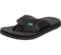 Sanuk Men's Fault Line flip Flop, Charcoal, 7 UK
