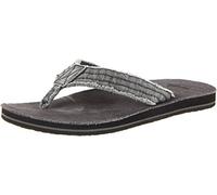 Sanuk Men's Fraid Not flip Flop, Charcoal, 8 UK