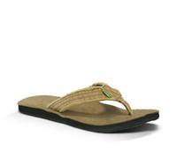 Sanuk Men's Fraid Not Flip Flops, Grey Charcoal, 13 UK