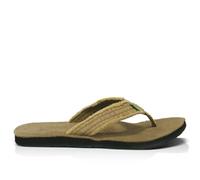sanuk Men's Fraid Not Flip Flops, Beige Khaki, 13 UK