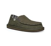 Sanuk Men's Vagabond ST Hemp Loafer, Army, 11 UK