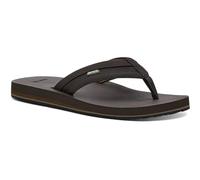 Sanuk Men's Ziggy Soft Top Flip-Flop, Dark Brown, 7 UK
