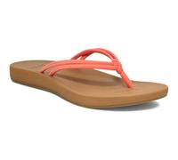 Sanuk Womens Cosmic Sands | Water Resistant Flip Flops for Women | EVA Footbed With Arch Support | Women's Beach Sandals, Fusion Coral, 7 UK