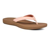 Sanuk Womens Cosmic Shores | Water Resistant Flip Flops for Women | EVA Footbed With Arch Support | Women's Beach Sandals, Peachy Keen, 6 UK