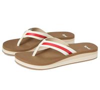 Sanuk Women's Highland Stripe Flip-Flop, Red, 7 UK