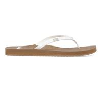 Sanuk Women's Yoga Joy Flip-Flop, White/Tan, 8 UK