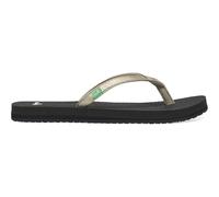 Sanuk Women's Yoga Spree 4 Metallic Flip-Flop, Silver, 4 UK