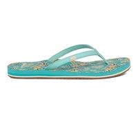 Sanuk Women's Yoga Joy Vintage Floral Flip-Flop, Aqua Splash, 7 UK