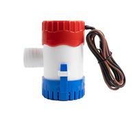 Sanuke 1100GPH Bilge Pump 12V, 1-1/8" Outlet, Submersible Marine Manual Boat Water Pump, Non-Automatic, Ultra Quiet Electric Bilge Pump for Boats, Ponds, Pools, Yachts, RVs