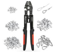 Sanuke Wire Rope Crimping Tool Kit, Swage for 3/64 1/16 5/64 inch Sleeves