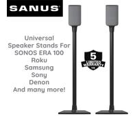 Sanus BSSU2 Speaker Stands Pair works with Roku, Sonos Era 100, Samsung, Sony, Denon