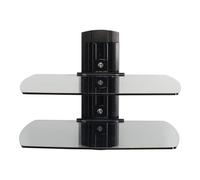 Sanus On-Wall Single-Column Shelving AV Component System with Two Shelves - Black