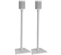 Sanus Wireless Speaker Stands Designed for Sonos One, One SL, and Play:1 - Easy, 15-Minute Assembly, Built-in Cable Management - White/Pai