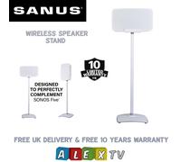 Sanus WSS52-W2 (White) Wireless Speaker Stands Designed for Sonos Five and Play: 5 Speakers (Single)