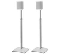 Sanus WSSA2-W2 Height Adjustable Wireless Speaker Stand in Pair for SONOS ONE PLAY: 1 and PLAY: 3 - White