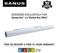 Sanus WSSAWM1-W2 White Extendable Soundbar Wall Mount For Sonos Arc & Arc Ultra