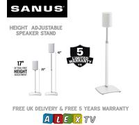 SANUS WSSE1A1 White Single Height-Adjustable Speaker Stand For Sonos Era 100™
