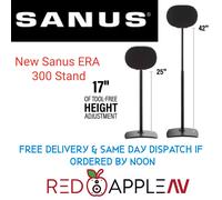 SANUS WSSE3A1 Height-Adjustable Speaker Stand for Sonos Era 300 Black, Single