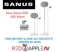 SANUS WSSE3A1 Height-Adjustable Speaker Stand for Sonos Era 300 White, Single
