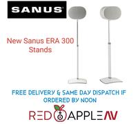 SANUS WSSE3A2 Height-Adjustable Speaker Stand for Sonos Era 300 White, Pair