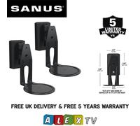Sanus WSWME12 Adjustable Speaker Wall Mount For Sonos Era 100, Black Pair