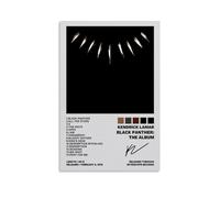 SANVT Kendrick Poster Lamar Black Poster Panther The Album Music Album Cover Posters for Room Aesthetic Canvas Wall Art for Teens Room Decor 12x18inch(30x45cm), Unframe-style
