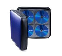 SANWA 100pcs CD DVD Blu-ray Case with Booklet Storage, Blue