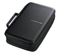 SANWA 104 Capacity CD Case, Large CD Sleeves, Portable DVD VCD Storage Box, Portable Zipper Bag, EVA Protective Blu-ray Wallet with Handle, for Car, Home, Office, Games Disc, Audio Music, Black