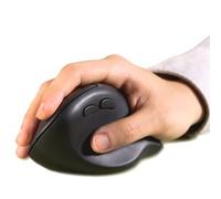 SANWA 5-DPH Ergonomic Mouse, Silent Wireless Vertical Mouse(BT5.0+USB-A), 5 Programmable Buttons, 1600 DPI, Multi-Device Bluetooth Ergo Computer Mice, Compatible with Win, Mac, PC, Laptop, iOS, Black