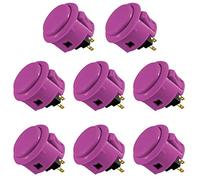 Sanwa 8 pcs OBSF-30 Original Push Button 30mm - for Arcade Jamma Video Game & Arcade Joystick Games Console (Purple) S@NWA