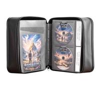 SANWA CD DVD Case Holder -100 Capacity & 50 Booklet Insert, Black