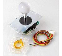 Sanwa GT-Y GTY Octagonal Gate + Sanwa JLF-TP-8YT Stick Handle Arcade Joystick 4 & 8 Way Adjustable (Mad Catz SF4 Tournament Joystick Compatible) (White) S@NWA