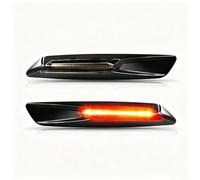 SANWAN Dynamic Sequential Amber LED Side Marker Light Compatible with BMW 1 3 5 Series E46 E81 E90 E60 F30 F10 Style, Smoked Black Turn Signal Lamps 12V 2PCS