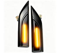 SANWAN LED Side Marker Light Compatible with VW Transporter T6 2016-2019, 7E0-949-101-D-9B9, 7E0-949-102-D-9B9, Left + Right Amber Dynamic Turn Signal Light, 1 Pair（Smoked Lens）